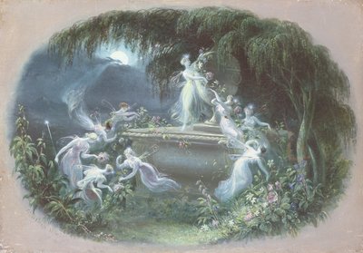 La visita a la luz de la luna, 1832 de Edmund Thomas Parris